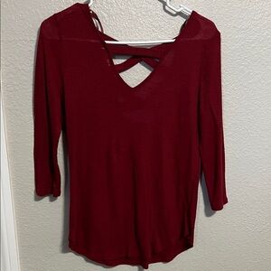 Elegant Burgundy Women's Top